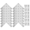 thumbnail image 1 of WHAMVOX 20 Pcs Support d'Angle en Acier Inoxydable Petit Support d'Angle Droit pour Composants de Meubles, 1 of 7