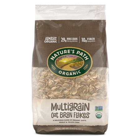 Nature's Path Organic Breakfast Cereal, Multigrain Oat Bran Flakes, 32oz Bag