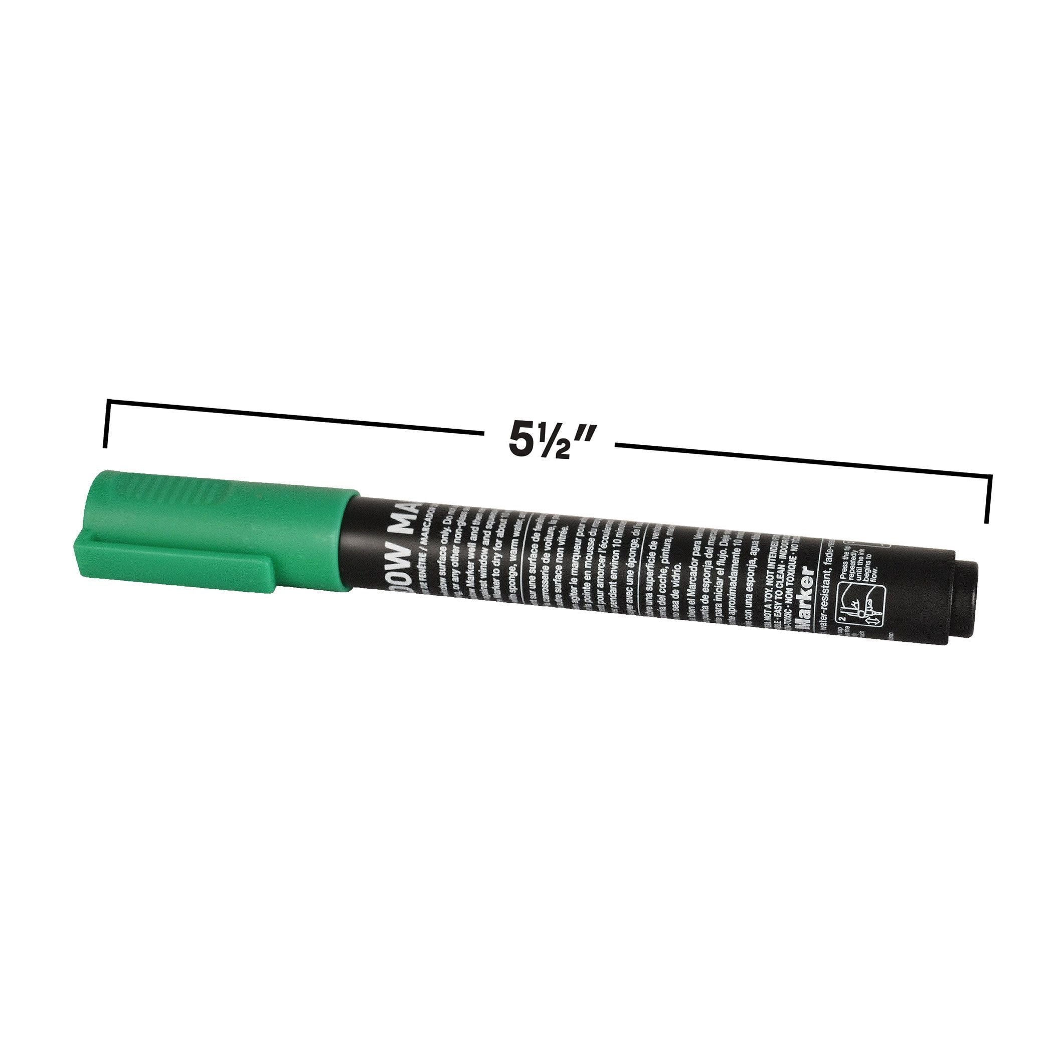 24 Pack Bulk Green Washable Window Marker Indoor & Outdoor Fun