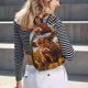 thumbnail image 5 of Disketp Cloud Sky Sunflower Cow Mochila de Lona Estampada, Mochila Escolar de Viaje Ligera para Estudiantes y Portátil-Medium, 5 of 5