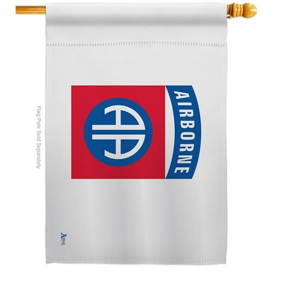 Americana Home & Garden  28 x 40 in. 82nd. Airborne House Flag with Armed Forces Army Double-Sided Decorative Horizontal Flags Decoration Banner Garden Yard Gift