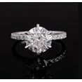 thumbnail image 2 of Bow Jewelry Brilliant 1.67 Ct Round Cut Moissanite Wedding Ring - White Gold Plated 14K Wedding Ring - Solitaire with Accent Moissanite Ring - Solo Stone Moissanite Ring, 2 of 10