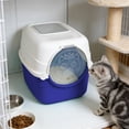 thumbnail image 1 of RKSTN Fully Enclosed Cat Litter Box Cat Toilet, Deodorant And Splash-Proof Cat Poop Basin Blue, 1 of 5