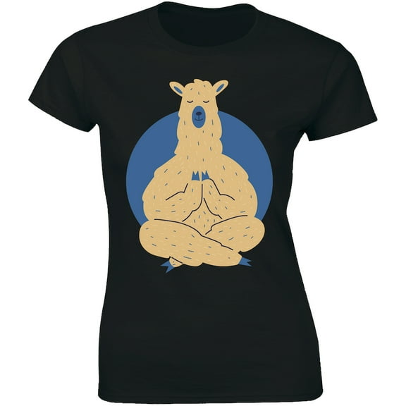 Funny Llama Doing Yoga - Focus Calm And Relax Women's Gift T-Shirt