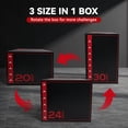 thumbnail image 2 of BalanceFrom 3-in-1 Plyometric Jump Box, Non-Slip Surface Adjustable Workout Equipment, Red, 2 of 6