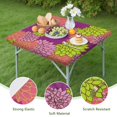 thumbnail image 4 of Elastic edge square tablecloth with bohemian floral print, perfect for patio dining and kitchen table decoration, 4 of 6