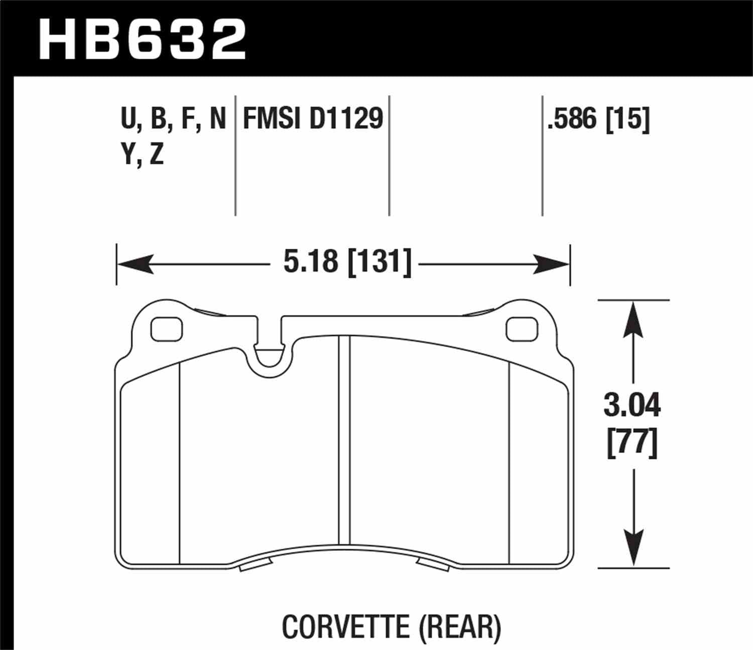 Hawk Performance HB632Z.586 PC Disc Brake Pad Set
