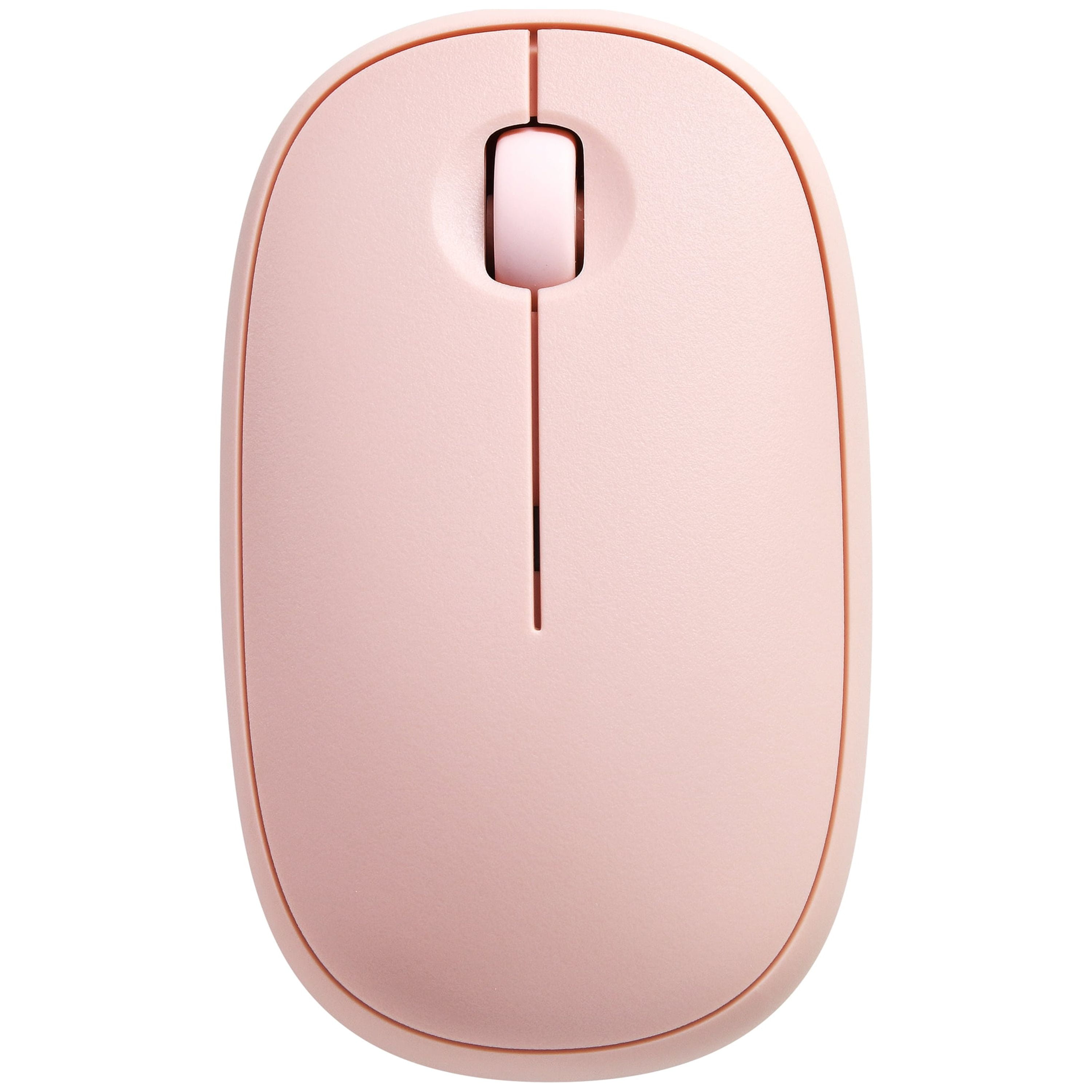 onn. Slim Wireless 3-Button Computer Mouse, Bluetooth and Nano USB Receiver, 1600 DPI, Pink