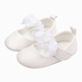 thumbnail image 3 of KPOPLK Toddler Flower Girl Dress Shoes - Little Girl Ballet Flats Sparkly Wedding Party Shoes Size 4,White, 3 of 8