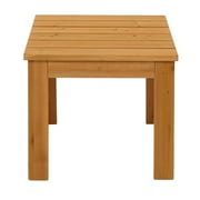 SalonMore Modern Outdoor Patio Wood Side Square End Table, All Weather Backyard Conversation, Garden, Poolside, Balcony