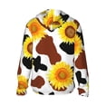 thumbnail image 3 of Daiia Sunflower Cow UPF 50+ Sun Protection Hoodie Jacket Lightweight Long Sleeve Sun Shirt for Women Men with Pocket Hiking Outdoor-Medium, 3 of 9