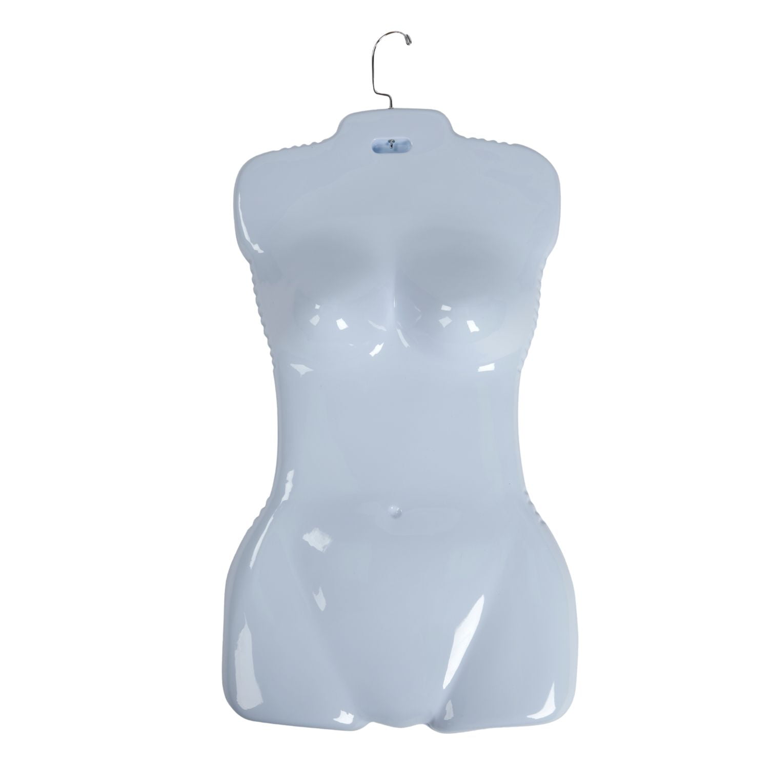 Molded Woman's Shirt Torso Form Hanging Female Mannequin White Fits 5 to 10 