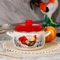 thumbnail image 2 of Enamel Stock Pot Rooster Enamel Cooking Pot Enameled Pot with Lid (7.9-qt. (7.5 L)), 2 of 13