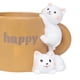 thumbnail image 3 of Maceta de resina con forma de animal, mini macetas para interior y exterior. gato feliz, 3 of 4