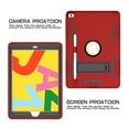 thumbnail image 4 of Dteck Case For Apple iPad 8th Generation 10.2-inch 2020,iPad 7th Gen 10.2" 2019 Shockproof 3 in 1 Design Rugged Hybrid Armor Rubber Hard Case Kickstand Protective Cover,Red+Black, 4 of 6