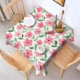thumbnail image 2 of Pioneer Flower Floral Print Pattern Square Tablecloth,Waterproof Square Table Cover,Wipeable Spillproof Washable Table Cover for Home Kitchen Party Decor 52"x52"(132x132cm), 2 of 6
