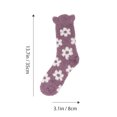 thumbnail image 2 of Socks Winter Slipper Cozy Fleece Warm Fluffy Plush Flower Fuzzy Stocking Home Boot Cute Sock Non Floor Women Sleeping, 2 of 8