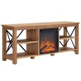 thumbnail image 1 of Henn&Hart 58" Doré Marron/métal TV Stand, 1 of 7