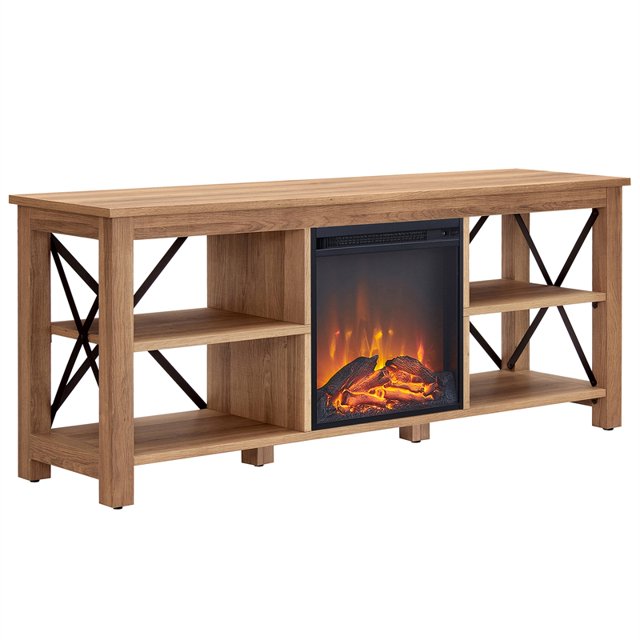 Henn&Hart 58" Doré Marron/métal TV Stand