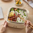 thumbnail image 3 of Portable Electric Lunch Box Rice Cooker Food Heating Steamer Picnic Office Home Car Cooking Container Set, 3 of 5