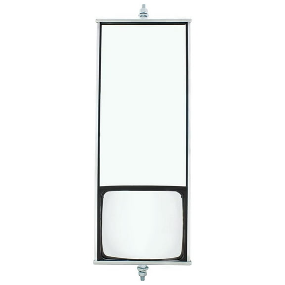 KioJJp 60008 Stainless Steel 6" X 16" West Mirror With Convex Mirror, Chrome