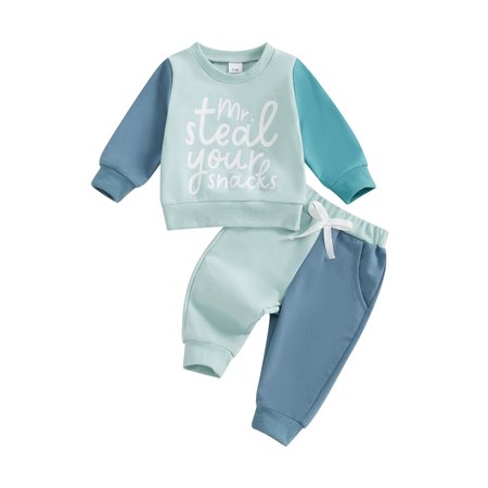 

Taoocy Toddler Baby Boy Pants Set Letter Print Long Sleeve Sweatshirt Tops Long Pants Fall Outfits