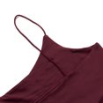 thumbnail image 2 of ITFABS Femmes Fronde Top Couleur Unie Récolte Poitrine Basse Sexy Bodycon Haut Vêtements, 2 of 3