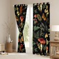 thumbnail image 3 of Homewish Botanical Mushroom Black Out Curtains for Boys Girls,Flying Butterfly Curtains Pack of 2 (42x63 Each),Tree Leaves Bedroom Curtains,Super Cozy Room Decor, 3 of 6