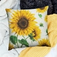 thumbnail image 2 of Autua Sunflower Pillow Still Life Zipper Closure Home Furnishing 12x12in, 2 of 5