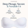 thumbnail image 2 of Dominique Oceane Strapless Hidden Underwire Bra #3541 – Seamless Convertible Bra with Stay-Put Silicone Grip – Lingerie for Women, 2 of 6