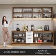 thumbnail image 5 of Cocina Integral Modular Madesa Agata 240cm Marrón/Blanco, 5 of 5