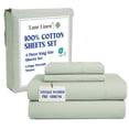 thumbnail image 1 of Juego de sábanas y fundas de almohada LANE LINEN, 100% algodón, tamaño king, 1 of 9