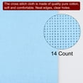 thumbnail image 4 of Uxcell 14 Count Cross Stitch Cloth 20 by 28 Inch Embroidery Fabric, Sky Blue, 4 of 6