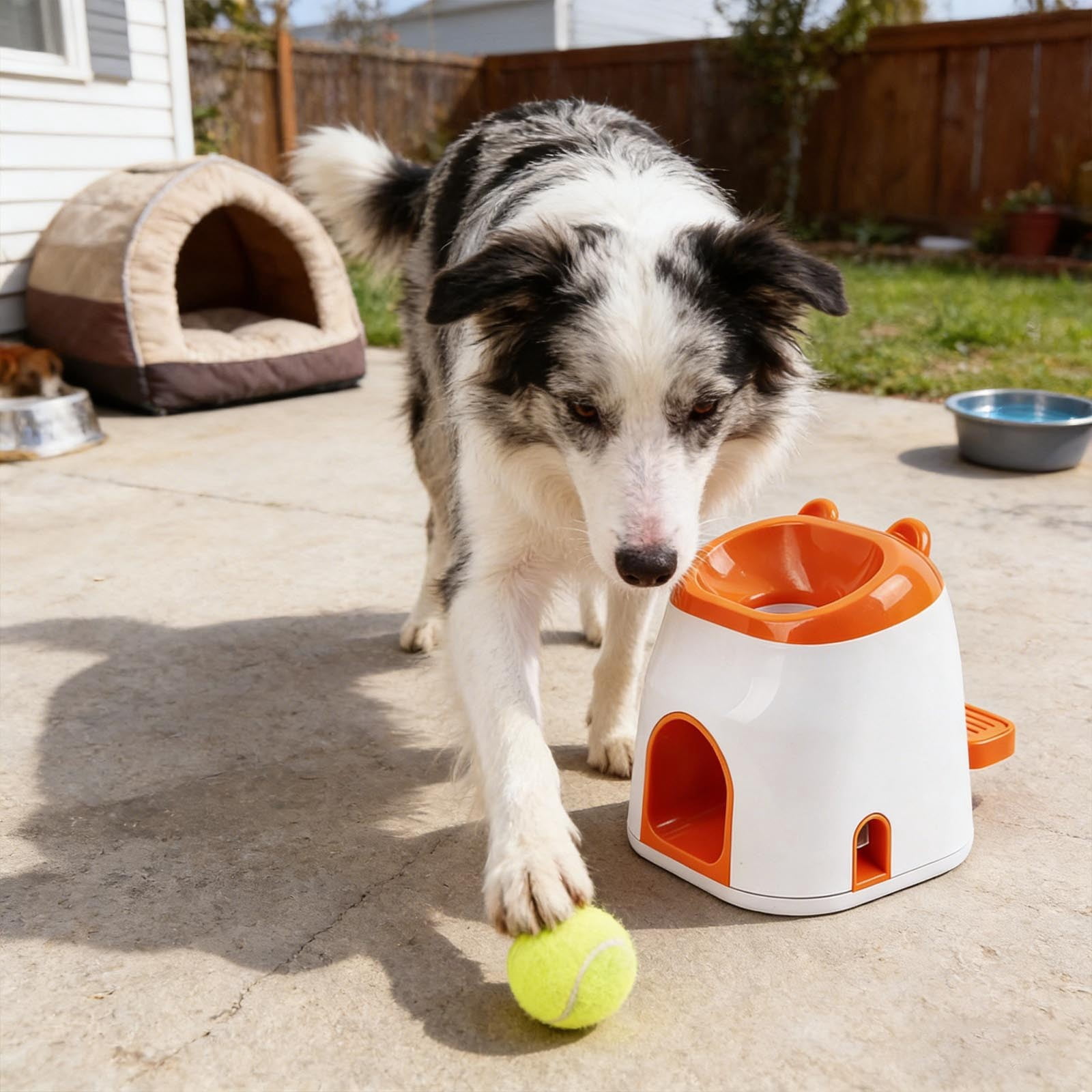 Automatic Interactive Tennis Machine for Dogs Intelligent Training and Dispensing Toy