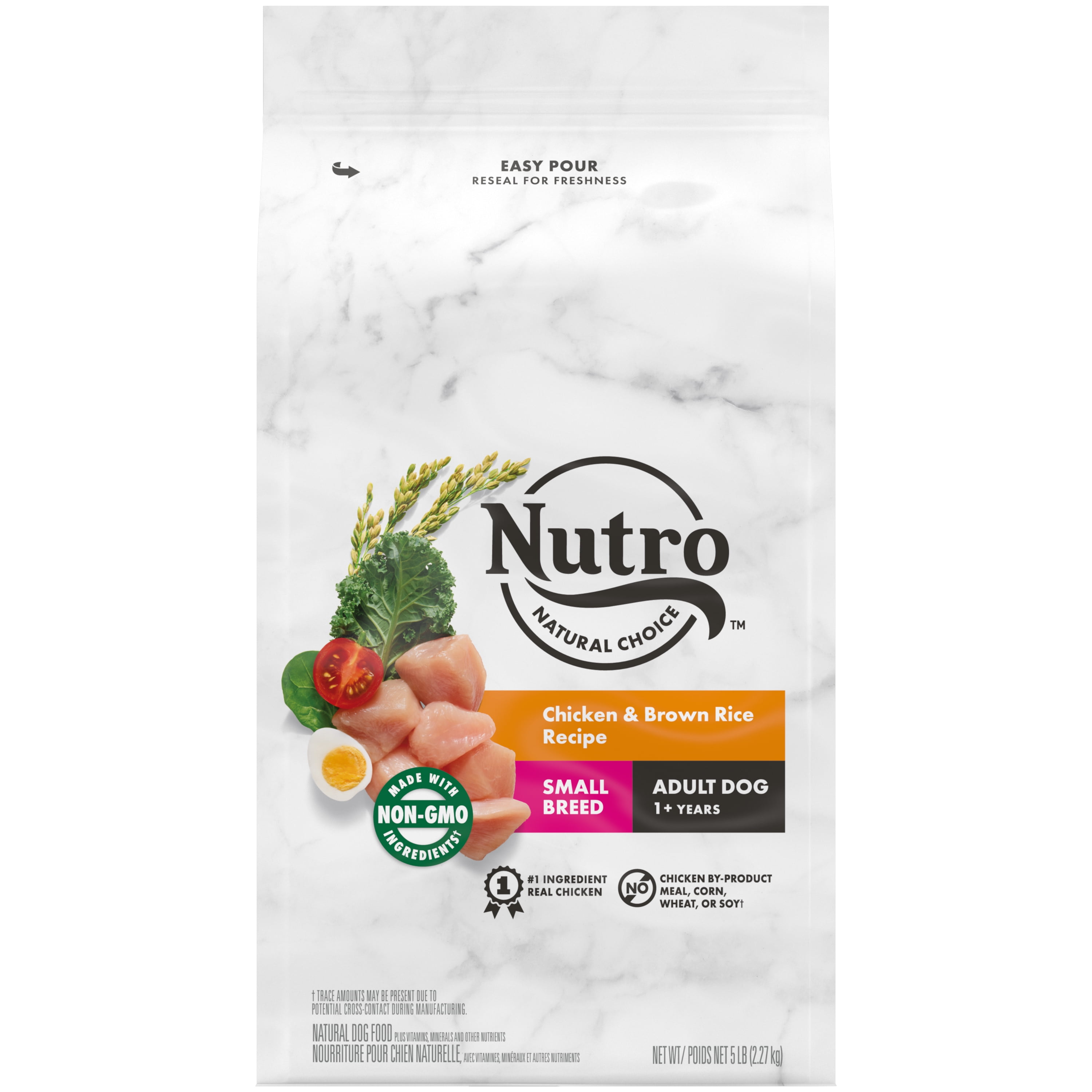 NUTRO NATURAL CHOICE Chicken & Brown Rice Flavor Dry Dog Food for Small Breeds, 5 lb. Bag