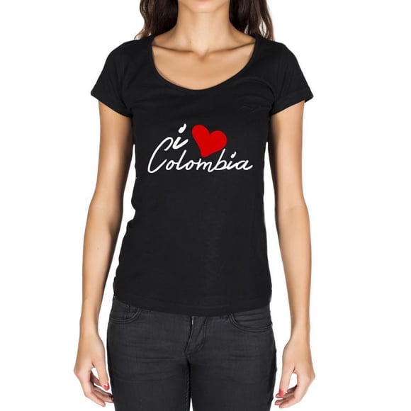 Women's Graphic T-Shirt I Love Colombia Eco-Friendly Limited Edition Short Sleeve Tee-Shirt Vintage Birthday Gift Ladies Novelty