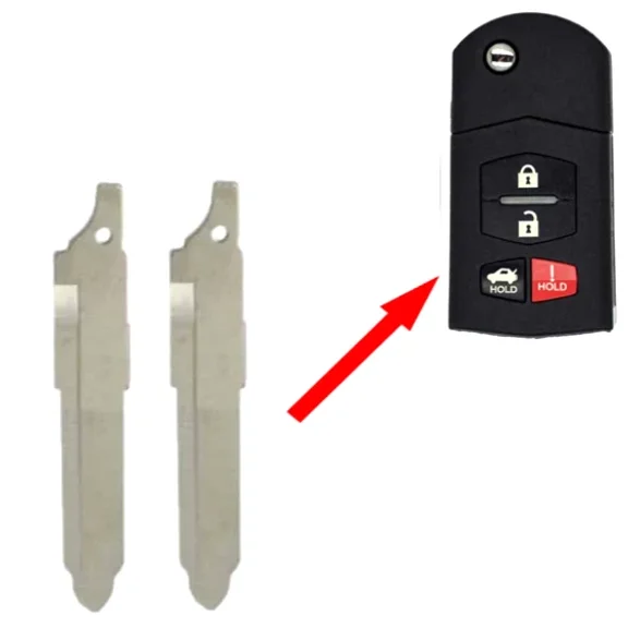 set of 2 Mazda 2005-2015 Flip Key Blade MZ24 PN: G2YA-76-2GXB