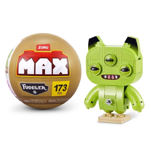 MAX BUILD MORE Premium Fuggler Baddies Collection (Annoyed Alien) by ZURU - Plastic Building Bricks Set for Kids Ages 8