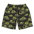 thumbnail image 5 of Goofa Light Green Excavator Printed Mens Swim Trunks Summer Quick Dry Short Beach Swimwear Bathing Suits-, 5 of 9