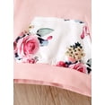 thumbnail image 6 of 6 Months Baby Girls Clothes 9 Months Girls 3PCS Fall Winter Outfits Flower Print Infant Girls Long Sleeve Hoodie Top Pants Headband Set Pink, 6 of 8