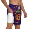 thumbnail image 3 of Goofa Mardi Gras2 Printed Men's Swim Trunks Board Shorts Quick Dry Mens Swimming Trunks with Compression Liner,Breathable Fit Hawaii Beach Shorts-X-Large, 3 of 9