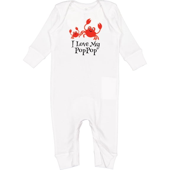 Inktastic I Love My Poppop Grandchild Baby Romper Coveralls