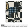 thumbnail image 4 of Nawypu Adult Cabin Throw Blanket Throw Size, Retro Rustic Lodge Blanket Bear Deer Elk Sherpa Blanket Country Buffalo Plaid Patchwork Fuzzy Blanket Christmas Deer Decorations Indoor, Blue Grey, 4 of 6