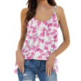 thumbnail image 3 of Camiseta Sin Mangas Para Mujer Sin Mangas Cami Tops Moda Corte Bajo Plisado Correa de Espagueti Camisola Suelta Chaleco Holgado Odeerbi ODB158666, 3 of 6