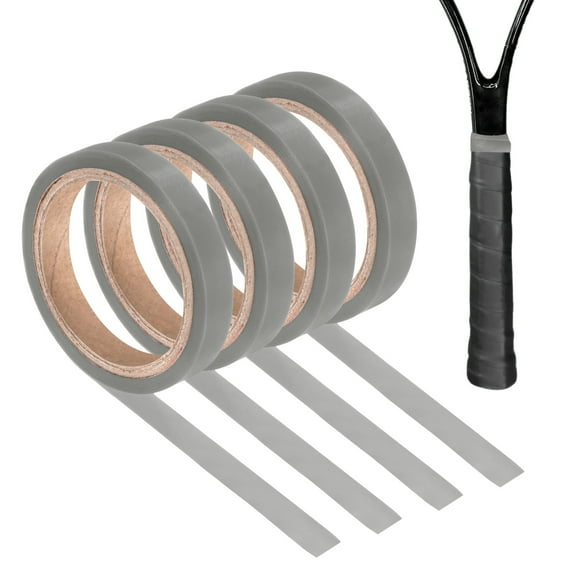 Uxcell 4-Pack Grip Finishing Tape Racket Wrap Grip Racquet Tapes for Pickleball/Racquetball/Badminton Gray