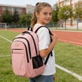 thumbnail image 3 of Large Capacity Solid Color Backpack for Students, Fashion Waterproof School Bag with Padded Straps, Durable Lightweight Bookbag for Daily Campus Commute, Perfect Back to School Gift, 3 of 6