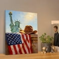 thumbnail image 3 of American Flag Canvas Wall Art, 4th of July Patriotic Canvas Print, Vintage Landscape Paintings for Modern Home Living Room Bedroom Office Decor, 3 of 7