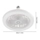 thumbnail image 2 of Ventilador de techo con luz Lámpara LED moderna y silenciosa para sala de estar (A) Blanco, 2 of 9