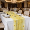 thumbnail image 6 of Pearl Table Runner, Tulle Yellow Summer Cheesecloth 9FT Gauze Cheese Cloth Sheer Chiffon Dining Wedding Birthday Party Bridal Anniversary Holiday Centerpiece Table Decor, 6 of 6