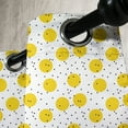 thumbnail image 3 of Ambesonne Yellow and White Grommet Curtain, Big Circles, 50" x 72", Marigold and Black, 3 of 6